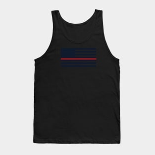 US Flag Firefighters line Tank Top